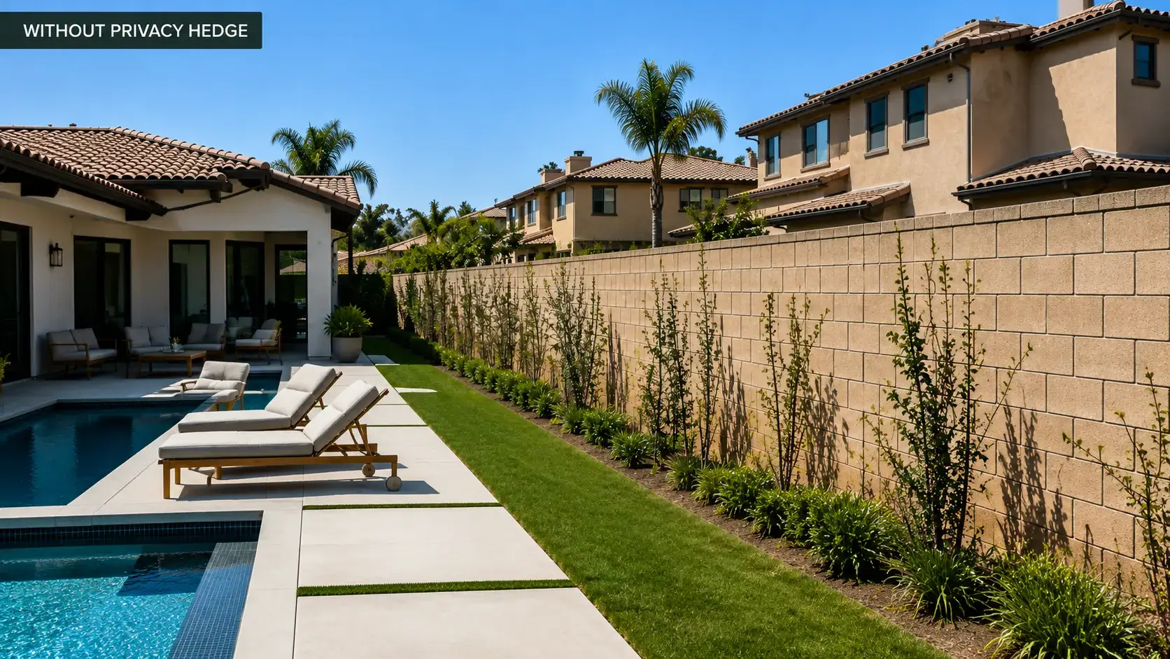 Before: open yard